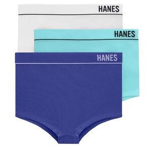 Hanes Originals Women's Seamless Rib Boyfit Underwear, 3-Pack